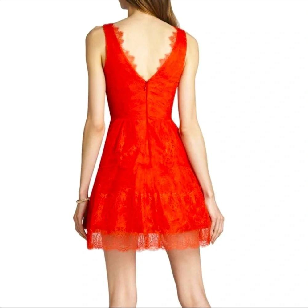 NWOT Revolve Willa BCBGMaxAzria Lace Sleeveless Fit & Flare Dress Red Size Large - Picture 5 of 13